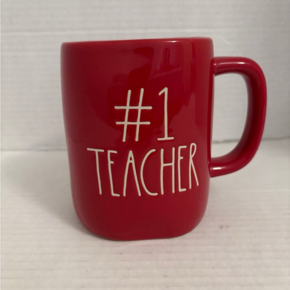 Rae Dunn Red #1 Teacher Mug